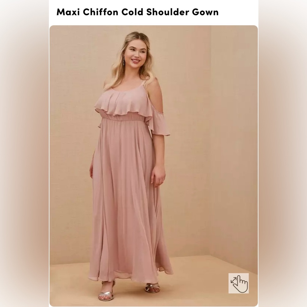 Torrid Blush Ruffle Maxi Dress